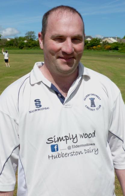 Simon Holliday - top score and five wickets in Haverfordwest win at Tish